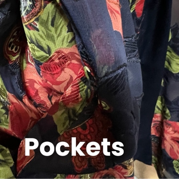 Victoria’s Secret Vintage Paisley Floral Gold Label Poly Chiffon Robe OSFA - Picture 6 of 9